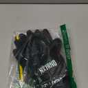 Nxtrnd G3 Pro Padded Football Gloves, Sticky Padded Receiver & Lineman Gloves (Black, Large)