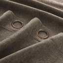 100% Blackout Curtains for Bedroom, Luxury Chenille Thermal Insulated Drapes for Living Room, Energy Saving Room Darkening 84 Inch Long Curtains, Grommet Top, 2 Panels, 52" W x 84" L, Brown
