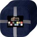GORILLA GRIP Slip Resistant Chair Cushions, No Ties Required, Set of 8 Memory Foam Pads for Dining Room, Kitchen Table, Office, Rocking Chairs, Plush Seat Cover Cushion Pad, Home Decor, 16x16, Navy