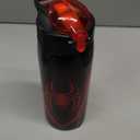 Zak Designs Marvel Spider-Man Water Bottle for Travel and At Home, 19 oz Vacuum Insulated Stainless Steel with Locking Spout Cover, Built-In Carrying Loop, Leak-Proof Design (Miles Morales)