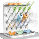 Lifewit Large Baby Bottle Drying Rack with 15 Hooks, Newborn Essentials Must Haves, Countertop Holder Organizer for Baby Stuff, Rack Dryer for Pacifiers, Weighted Straws, Pump Parts