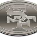 Rico Industries NFL Football Standard Oval Antique Nickel Auto Emblem for Car/Truck/SUV