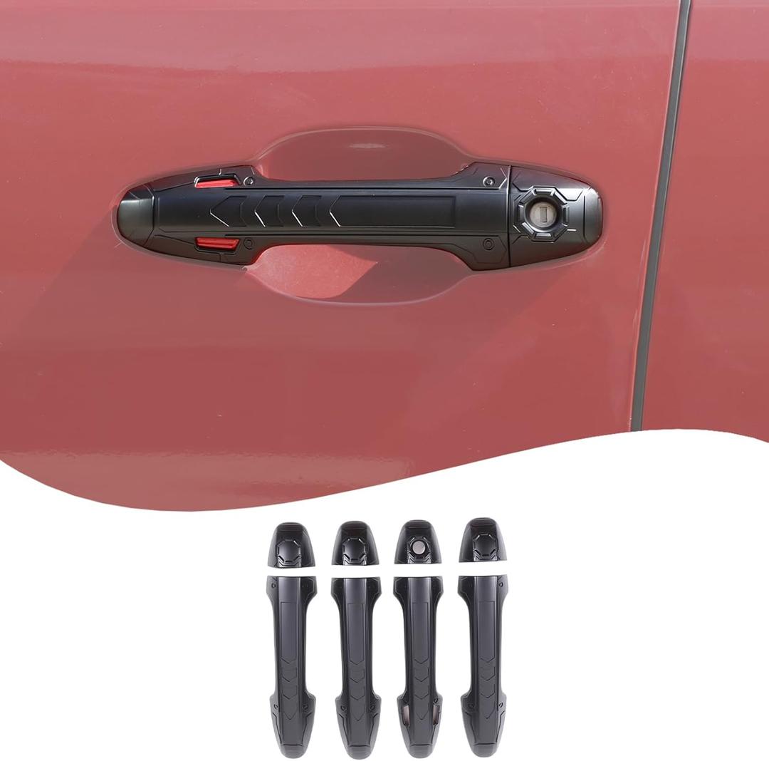Lcojicep ABS Exterior Door Handle Protector Trim Frame Cover Compatible with Tacoma 2006-2015,Door Handle Cover,Car Door Handle Cover Frame Trim (Matt Black(Style B))