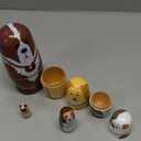 Nesting Dolls, 5Pcs 6" Tall Russian Nesting Dolls, Handmade Matryoshka for Kids, Wooden Stacking Toys for Christmas Home Wedding Party Decorations (Dog)