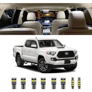 Tacoma Interior LED Lights Kit, 10pcs Super Bright White LED Replacement Bulbs with Install Tool for Toyota Tacoma 2005-2022