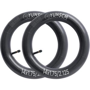 YUNSCM 14" Bike Tubes 14x1.75/1.95/2.125 AV32 Schrader Valve 47/57-254 Bicycle Inner Tubes Compatible with 14 x 1.75 14 x 1.9 14 x 1.95 14 x 2.0 14 x 2.10 14 x 2.125 Bike Tire Tubes