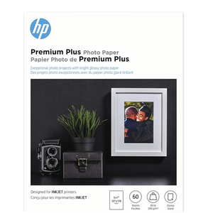 HP Premium Plus Photo Paper, Glossy, 5x7 in, 60 sheets (CR669A)