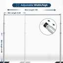 SLOW DOLPHIN 12x10ft(Width x Height) Pipe and Drap Backdrop Stand Kit,Heavy Duty Adjustable Frame Backdrop Stand for Event, Birthday Party, displays and Wedding Decoration