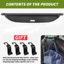 Trunk Cargo Cover for Hyundai Ioniq 5 2026 2025 2024 2023 2022, with Carbon Fiber Texture, Anti - Peeping Retractable Security Shade for Privacy, Ioniq 5 Accessories