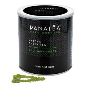 PANATEA Certified Organic Matcha Green Tea Powder | 1 LB 100% Pure Premium Culinary Grade Matcha | Lattes, Smoothies, Baking |16 Oz Tin (1 Pound (Pack of 1))