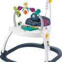 Fisher-Price Baby Bouncer SpaceSaver Jumperoo Musical Activity Center with Lights Sounds & Developmental Toys, Astro Kitty