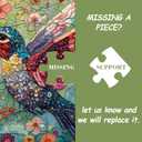 Hummingbird Puzzles for Adults 1000 Pieces, Nature Birds Flower Jewel Art Puzzle, Difficult Crystal Diamond Beautiful Garden Animals Jigsaw Puzzles, Colorful Floral Hard Challenging Puzzles for Adults