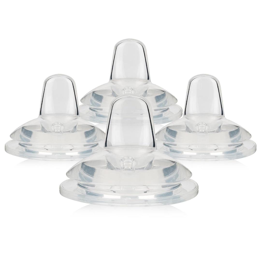 Sippy Cup Nipples for Philips Avent Natural Baby Bottles, My Grippy Spout Sippy Cup and Natural Trainer Sippy Cup, Soft 100% Silicone Sippy Spout Nipples, 6m+, 4 Count