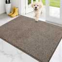 PURRUGS Dirt Trapping Door Mat 32" x 47", Non-Slip Machine Washable Entry Rug, Entrance Mat, Indoor Front Door Mat, Super Absorbent Entryway Rug for Muddy Shoes & Paws, Heathered Beige