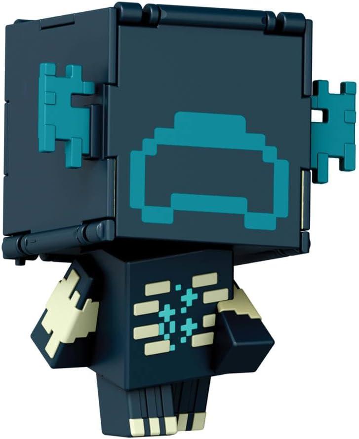 Mattel Minecraft Flippin Figs Figures with 2-in-1 Fidget Play, 3.75-in Scale, Large Heads & Pixelated Design