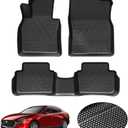 KUST Floor Mats for 2019-2025 2026 Mazda 3 (FWD Only), All Weather TPE Rubber Car Mats for Mazda3 Accessories 1st & 2nd Row Liners Non-Slip High Side