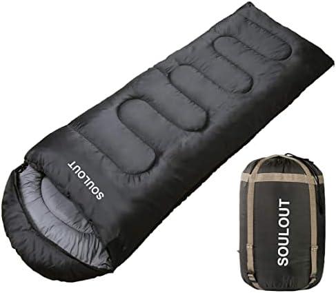 3-4 Season Sleeping Bag for Adults & Kids, Lightweight Warm Cold Weather Camping Bag with Waterproof Compression Sack – Portable for Hiking, Backpacking, Traveling & Outdoor Adventures, Size L