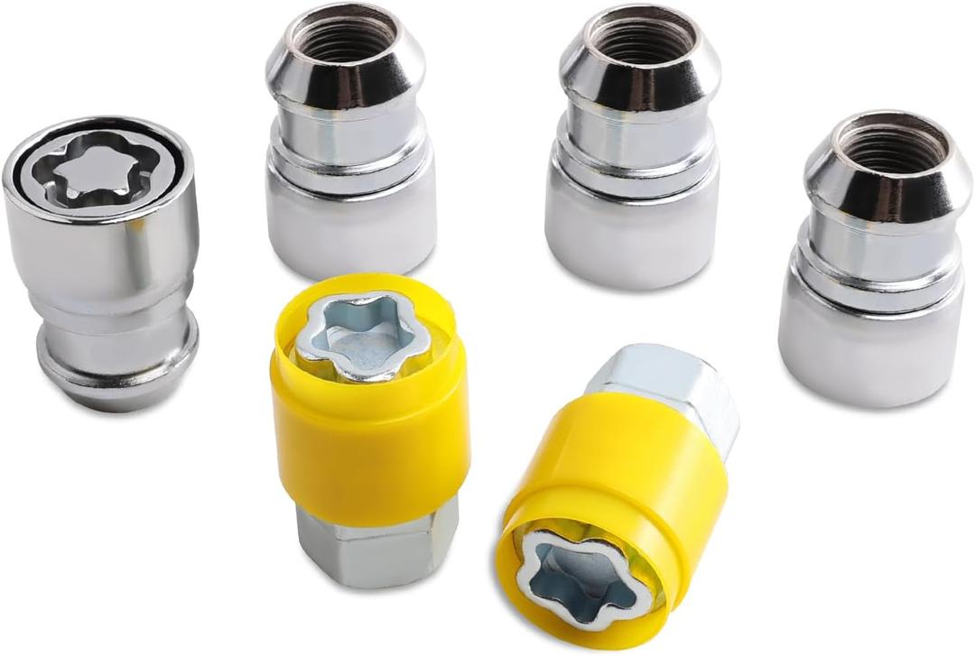 Wheel Lock Lug Nut kit M14 x 2.0 Anti Theft, Compatible with 2014 Ram 1500 & 2001-2014 F-150 F-350 Expedition Lobo & 1984-1991 Fairmont LTD & Biscayne Mark lt & More Model