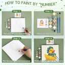 Nezyo 12 Sets Animals Paint by Numbers Kit with Frame for Adult Beginners, DIY Acrylic Paint Canvas for Painting Party, Classroom Activity Birthday Gift, 8 x 8 Inch (Animal)