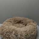 Calming Dog Bed & Cat Bed, Anti-Anxiety Donut Cuddler Warming Cozy Soft Round Fluffy Faux Fur Plush Cushion bed for Small Medium Dogs and Cats (20"/24"/27"/30") (Brown) 