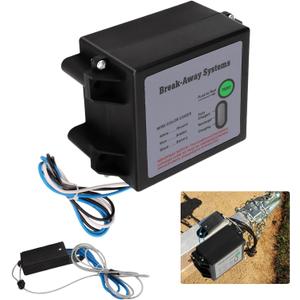 Trailer Breakaway Kit,Trailer Brake Battery Box,12V Electric Brakes Breakaway Controller Kit LED Test Break Away System Universal For Vehicle Caravans(Not Equipped With Batteries)