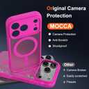 MOCCA Magnetic for iPhone 17 Pro Max Case, (Compatible with Magsafe) (16FT Military Grade Protection) Full Camera Protection Anti-Fingerprint Slim Translucent Matte Phone Cover 6.9",Hot Pink