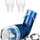 Flutter Valve Device for Lungs, Breathing Exercise Devicefor Lungs, Adjustable Resistance for Natural Mucus Removal, Portable Lung Exerciser Device | Breathing Trainer (Light Blue)