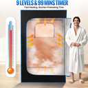 X-Vcak Upgraded Portable Sauna of Relaxation, Steam Sauna for Home with Steamer, Pairs Remote Control, Folding Chair, 9 Levels, 2.6 x 2.6 x 5.9