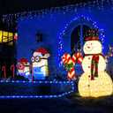 33Ft 100 LED Battery Operated String Lights, Waterproof Battery Powered Pool Lights Outdoor, 8 Modes Blue Rope Lights for Pool Trampoline Walkway Patio Decorations (2 Pack)