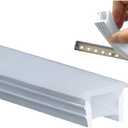 16.4ft/5m Silicone Soft LED Channel System, Flexible U Shape Tube LED Light Strip Silicone Cover for Living Room, Kitchen, Patio and Other Outdoor Ambient Decor, No Light Strip (15 x 10mm)