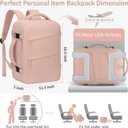 Tenot Carry on Backpack for Women TSA Approved 15.6 Inch Travel Laptop Backpack for Women Travel Essentials Womens Travel Backpack Suitcase Pink