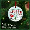 10 x Funny Santa Snowman Christmas Ornament 2025 - Hilarious Holiday Tree Decoration, Gift for Coworkers, Friends & Neighbors, White Elephant Exchange Idea, Unique Ceramic Xmas Ornament