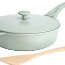 Goodful All-in-One Pan, Multilayer Nonstick, High-Performance Cast Construction, Multipurpose Design Replaces Multiple Pots and Pans, Dishwasher Safe Cookware, 11-Inch, 4.4-Quart Capacity, Sage Green