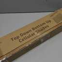 Allesin Zen No Drill No Tools Top Down Bottom Up Cellular Shades,Blackout Cordless Window Blinds for Indoor Windows,Easy to Install Honeycomb Blinds,White(Blackout) 24" Wx36 H