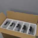 5-Piece Set, 36 oz Glass Meal Prep Containers with Snap-Lock Lids, Airtight Lunch Containers, Microwave, Oven, Refrigerator & Dishwasher Safe, Black