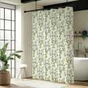 jinchan Vintage Green Shower Curtain Tropical Green Leaves Summer Shower Curtain Set for Bathroom Waterproof Fabric Sage Green Botanical Decor with 12 Hooks 70x72 Inches
