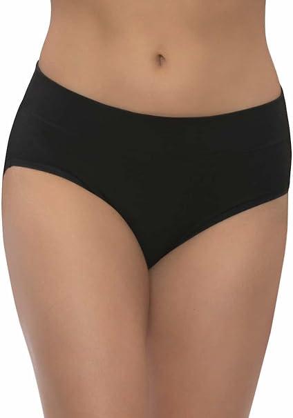 Womens 5 Pack Pima Cotton Wide Waistband Hipster
, XL