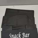 2 Pack Snack Organizer for Countertop With Handles - 6 Compartment Box Basket, Bar Station, Kitchen Cabinet Pantry Storage - Black
