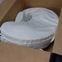 My Brest Friend Deluxe Organic Nursing Pillow 100% Organic Cotton Slipcover Ergonomic Breastfeeding Pillows Supports Both Mom and Baby Breastfeeding Essentials Handy Side Pocket Cream