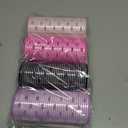 WILLBOND 4 Pcs Long Hair Rollers for Bangs Aluminum Core Curlers Thermal Self Grip Roller for Long and Medium Hair Women Hairstyle(4.7 x 2 Inch,Rose Red, Light Pink, Purple, Black)