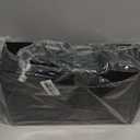 Black Utensil Holder for Party - Wooden Paper Plate and Utensil Caddy for Countertop - Silverware Caddy for Cup Fork Spoon Napkin - Cutlery Organizer for Kitchen Camping Buffet Picnic