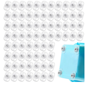 Honoson 72 Pcs Self Adhesive Caster Wheels Appliance Rollers Appliance Sliders for Kitchen 360° Swivel Universal Wheel Mini Small Kitchen (Clear with 1 Steel Ball Style)