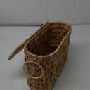 Toilet Paper Storage, Water Hyacinth Bathroom Toilet Paper Basket for Storage, Toilet Paper Holder Wicker Basket for 6 Mage Rolls, Bathroom Accessories Organizer