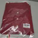 Women's Short Sleeve Button Down Shirt Summer Collared Blouse Trendy Casual Tops 2026 (Red, L)