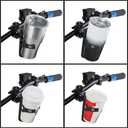 KEMIMOTO ATV Cup Holder Motorcycle Bottle Holder Universal Drink Holder with 0.6-1.56in Metal Clamp for 20oz Bottle for Bike, Boat, Stroller, Walker, Wheelchair, Scooter, Golf Cart