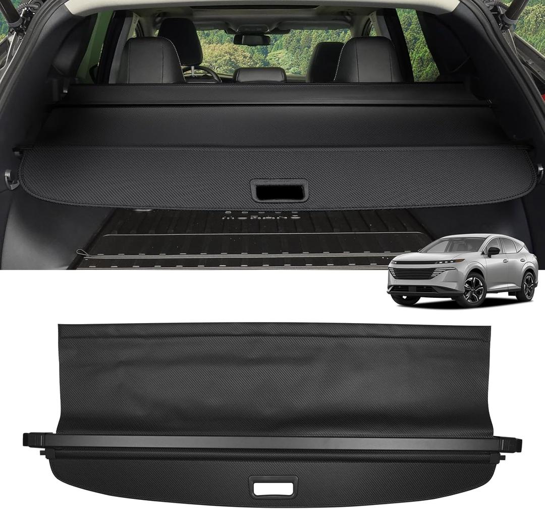 Cargo Cover for Nissan Murano 2025 Accessories Retractable Trunk Cover Security Shielding Shade Cargo Luggage Cover Trunk Privacy Protection (No Gap Carbon Fiber Texture)