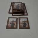 Egofine Picture Frame Set 12 Pack, Picture Frames Collage Wall Decor with Two 11x14, Two 8x10, Four 5x7, Four 4x6 for Wall and Tabletop, Made of Solid Wood, Covered by Plexiglass, Rustic Brown