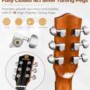 Electric Acoustic Guitar 3/4 Size - 36 Inch Acoustic Electric Guitar Cutaway Acustica Guitarra Bundle for Beginners and Students, Spruce Top, Guitarra Electro Acustica by Vangoa