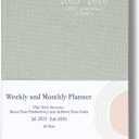 2025-2026 Planner - Weekly and Monthly Planner, July 2025 - June 2026, Linen Hardcover, 2025-2026 Calendar Planner Book with Tabs, Aesthetic, Perfect for Office Home School Supplies (Sage, A5)