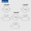 Daniks Orlando 10-Piece Stainless Steel Cookware Set with Glass Lids, Includes Saucepan, Tri-Ply Bases for Even Heating, Induction Compatible, Dishwasher Safe, Heatproof Handles